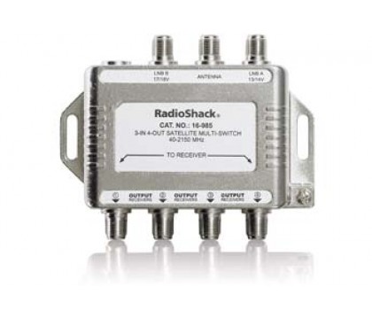 RadioShack 3-in / 4-out Satellite Passive Multi-Switch