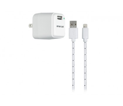 Enercell 6 Ft. USB/Lightning Cable 2.4A White Charger