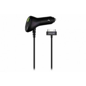 Enercell® 5V/1.5A 30-Pin and USB Black CAR CHARGER