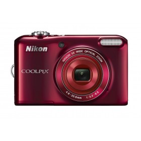 نيكون كاميرا رقمية(NIKON CAM L28 20.1MP 5X 3" AA RED+4GB+CASE+KIT) كاميرا ديجيتال