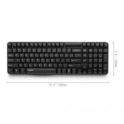 Rapoo E1050 Wireless Arabic Black Keyboard
