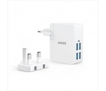 ANKER A2042l21 4-PORT DESKTOP USB CHARGER, WHITE, A2042L21