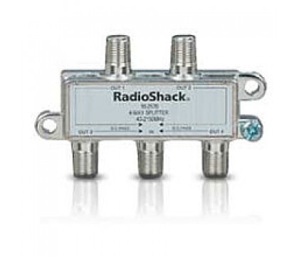 RadioShack® 1-in / 4-out Satellite 4-Way Splitter