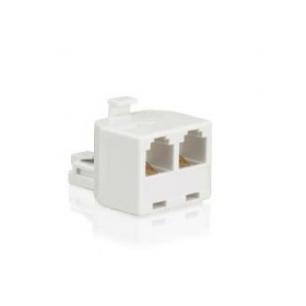 RadioShack®4P 1 to 2 Jack Modular White Adapter