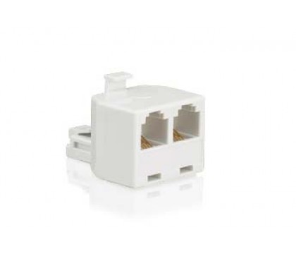 RadioShack®4P 1 to 2 Jack Modular White Adapter