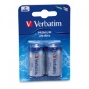 VERBATIM 2 SIZE C ALKALINE BATTERIES