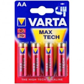 Varta 4706101404 Alkaline Max Tech AA Batteries - 4 Pack 