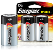 Energizer Max ALKALINE BACK OF 2 D