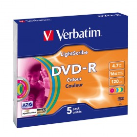 Verbatim LIGHTSCRIBE 4.7GB 16X 5 DVD-R