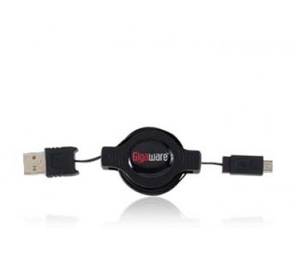 Gigaware® Retractable USB to Micro-USB Cable