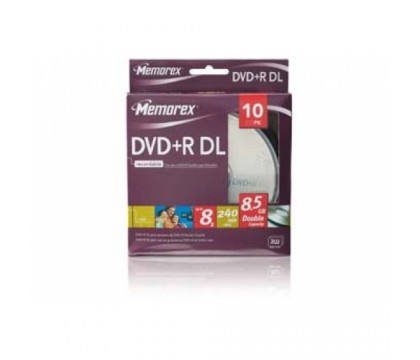Memorex 8x Double-Layer DVD+R Spindle Box (10-Pack) 