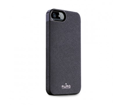 PURO IPHONE 5 ECOLEATHER BLACK COVER