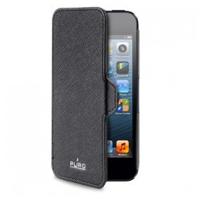 PURO IPHONE 5 LEATHER BLACK COVER