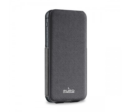 PURO IPHN 5 ECOLEATHER BLK COVER