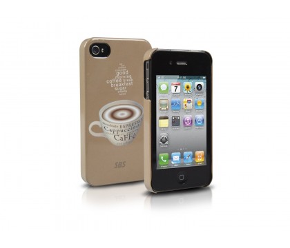 SBS IPHONE 4/4S GOLD COFFEE CASE