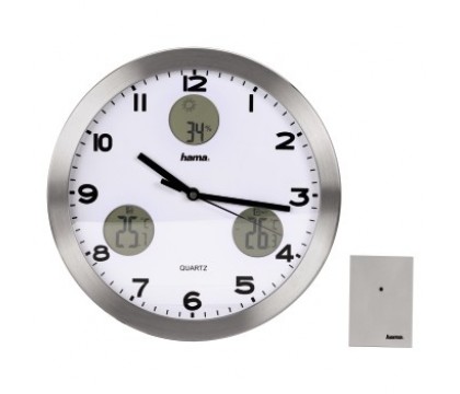 هاما (HM113982) ساعة حائط مع ترمومتر