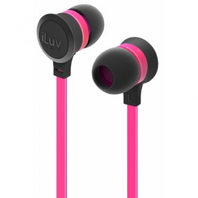 iLuv IEP335BPKN Neon Earphone with SpeakEZ Remote - Pink