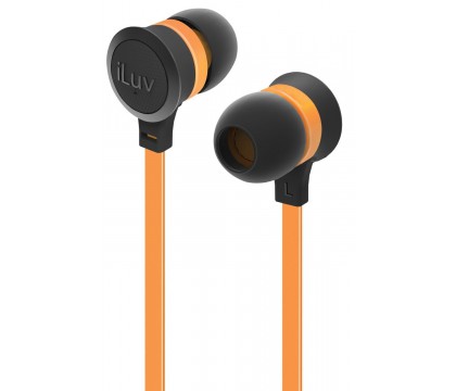 iLuv IEP336ORGN Neon Earphone with SpeakEZ Remote - Orange