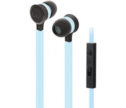 iLuv NEONGLOWSBL Neon Glow Talk Earphones - Blue