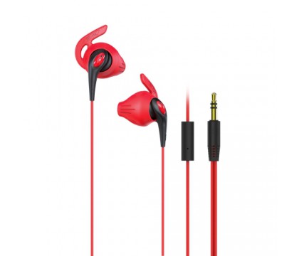 iLuv (FITACTRUNSRE) FitActive Run High Fidelity Stereo Sports Earphones-Red 