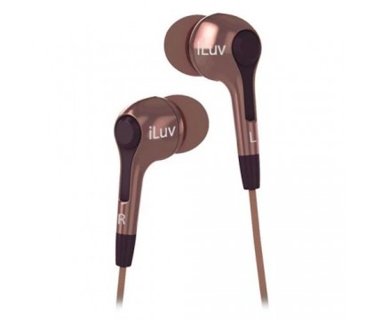 iLuv IEP222BRN Cafe Nites In-Ear Earphones - Compact Stereo - Brown