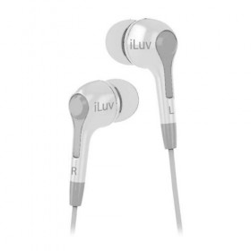 iLuv IEP222WHT Cafe Nites In-Ear Earphones - Compact Stereo - White