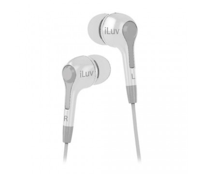 iLuv IEP222WHT Cafe Nites In-Ear Earphones - Compact Stereo - White