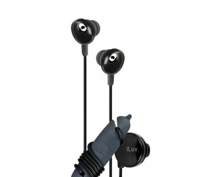 iLuv IEP311BLK The Bean In-Ear Stereo Earphone with Volume Control - Black