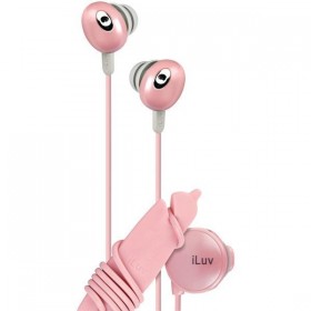 iLuv iEP311PNK The Bean In-Ear Stereo Earphone with Volume Control - Pink