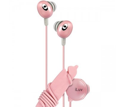 iLuv iEP311PNK The Bean In-Ear Stereo Earphone with Volume Control - Pink