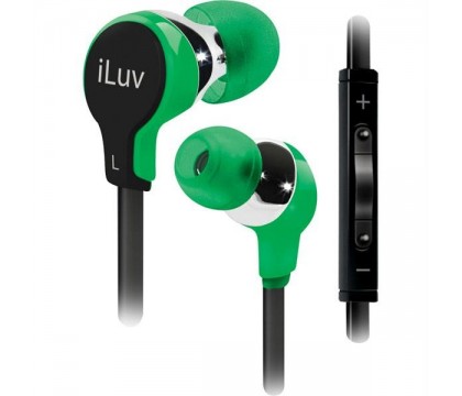 iLuv IEP317GRN Cortland Earphone with Apple RC, MIC - Green