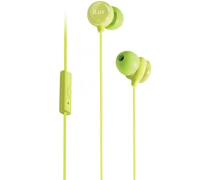 iLuv IEP320GRN Sweet Cotton Mini High-Fidelity Stereo Earphones - Green