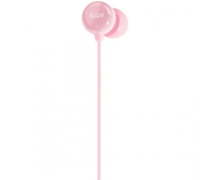 iLuv iEP320PNK Sweet Cotton Mini High-Fidelity Stereo Earphones - Pink
