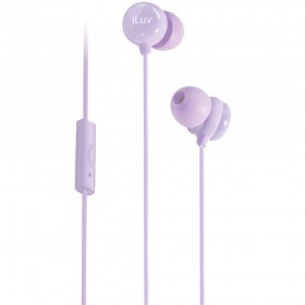 iLuv IEP320PUR Sweet Cotton Mini High-Fidelity Stereo Earphones - Purple