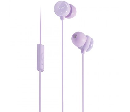 iLuv IEP320PUR Sweet Cotton Mini High-Fidelity Stereo Earphones - Purple