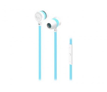 iLuv IEP336WBLN Neon Sound High-Performance Earphone with SpeakEZ Remote for Kindle, Tablets and Smartphones, White and Blue