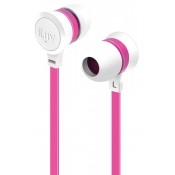 iLuv IEP336WPKN Neon Sound High-Performance Earphone with SpeakEZ Remote for Kindle, Tablets and Smartphones, White and Pink