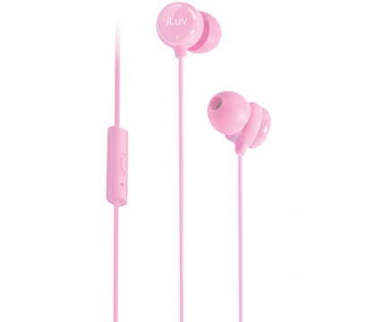 iLuv iEP376PNK Sweet Cotton Mini Earbuds with SpeakEZ Remote (Pink)