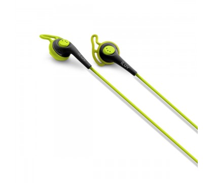 iLuv IEP414GRN FitAcctive High Fidelity Sports Earphones - Green