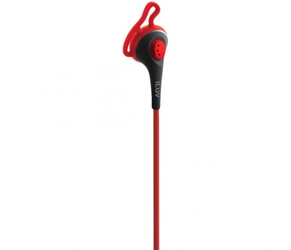 iLuv IEP414RED FitAcctive High Fidelity Sports Earphones - Red