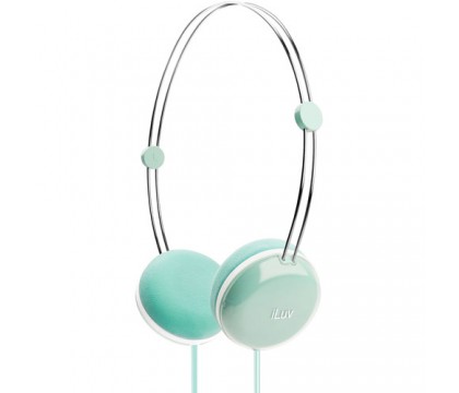 iLuv Headphone Sweet Coton with Remote,Apple Blue