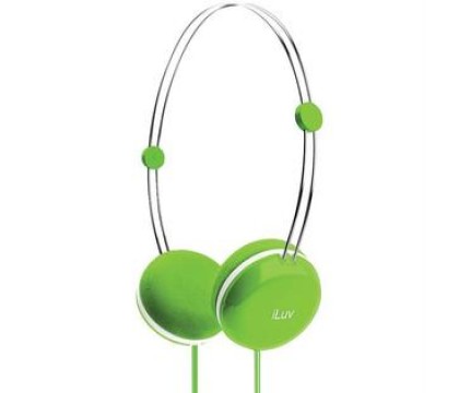 iLuv Headphone Sweet Coton with Remote,Apple Green