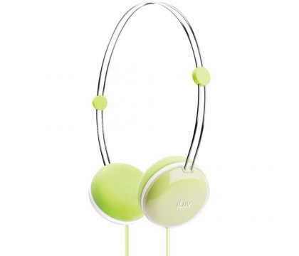 iLuv IHP613GRP iPad Remote Green Headphones