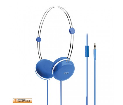 iLuv Headphone Sweet Coton Remote,Smartphone Blue