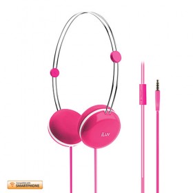 iLuv Headphone Sweet Coton Remote,Smartphone Pink