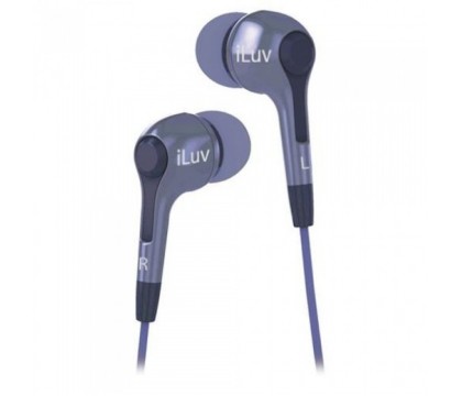 iLuv IEP222BLU Cafe Nites In-Ear Earphones - Compact Stereo - Blue