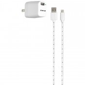 Enercell 2301956 Wall Charger with 6-Ft. USB/Lightning Cable (White)