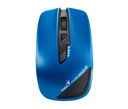 Genius 31030107101 Wireless Energy Mouse Blue with Built-In 2700mAh Powerbank for iOS and Android Smartphone Devices