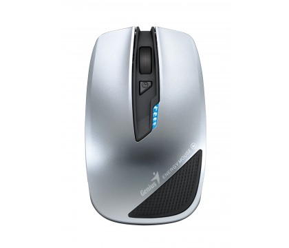 Genius 31030107103 Wireless Energy Mouse Silver with Built-In 2700mAh Powerbank for iOS and Android Smartphone Devices