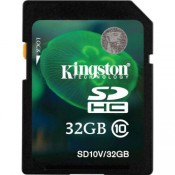 Kingston Digital 32 GB SDHC/SDXC Class 10 UHS-1 Flash Memory Card 30MB/s (SD10V/32GB)